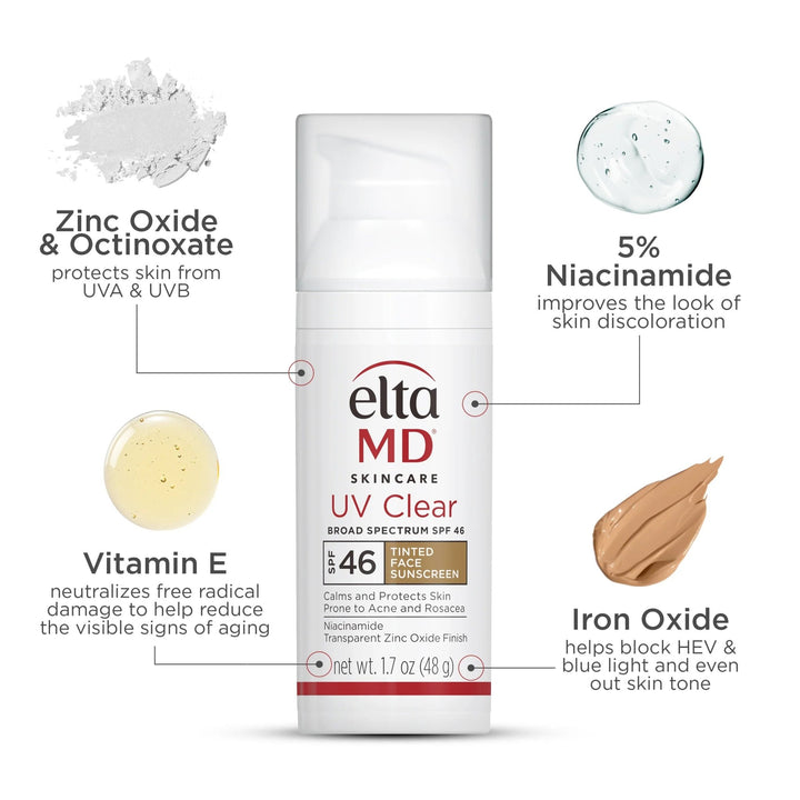 EltaMD - UV Clear Tinted Broad - Spectrum Sunscreen SPF 46 - 
